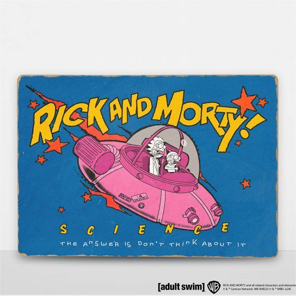 Деревянный постер Рик и Морти Science А4 wsrm102 фото