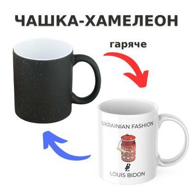 Чашка-хамелеон з принтом 330 мл Louis Bidon CHSHKBRMBL915 фото