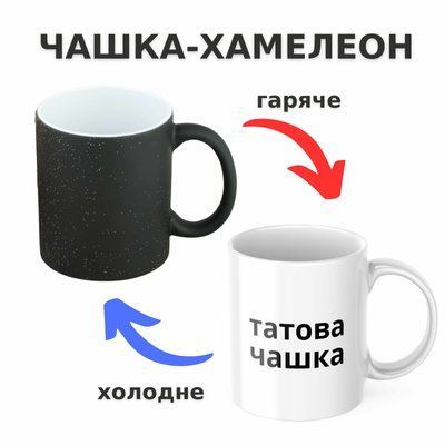 Чашка-хамелеон з принтом 330 мл Татова Чашка CHSHKBRMBL775 фото