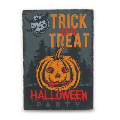 Постер дерев'яний Halloween party А5 PSTRSBRMBL1536 фото