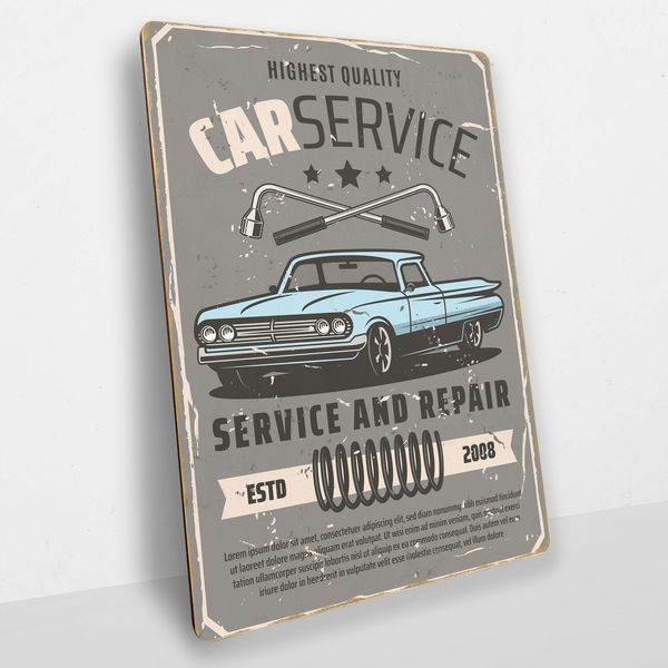Постер дерев'яний Car Service А5 PSTRSBRMBL976 фото