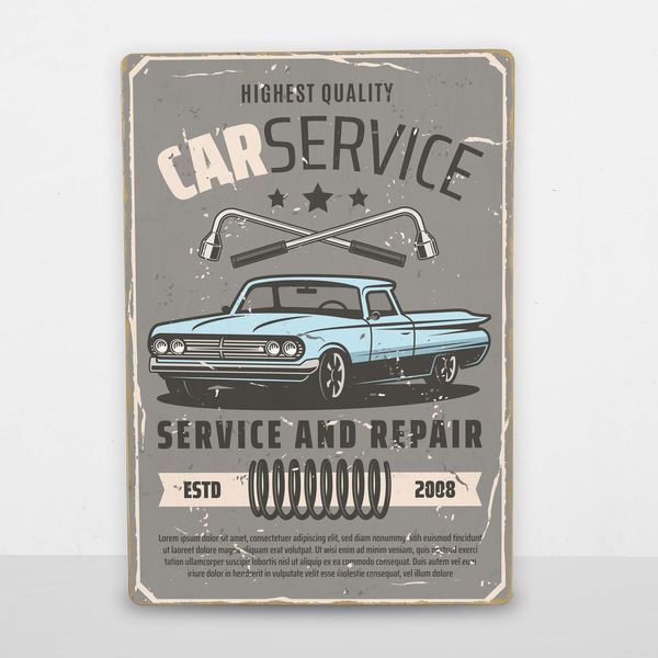 Постер дерев'яний Car Service А5 PSTRSBRMBL976 фото