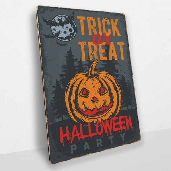 Постер дерев'яний Halloween party А5 PSTRSBRMBL1536 фото