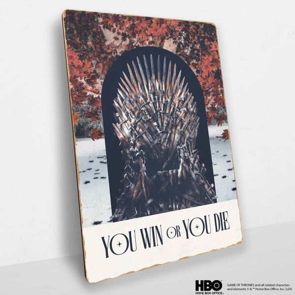 Дерев'яний постер Гра Престолів You win or you die&trade; А4 wsgot104 фото