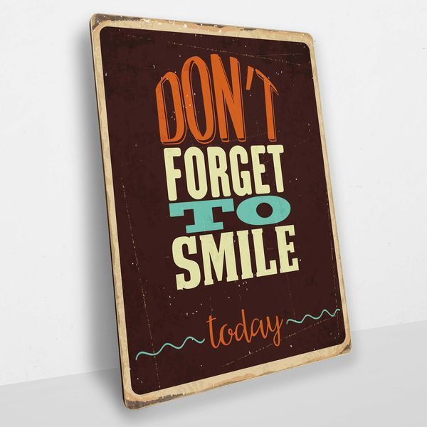 Постер дерев'яний Don't Forget To Smile Today А5 PSTRSBRMBL10 фото