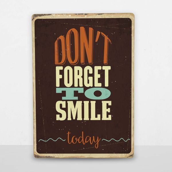 Постер дерев'яний Don't Forget To Smile Today А5 PSTRSBRMBL10 фото