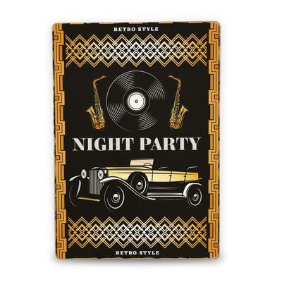 Постер дерев'яний Night party А5 PSTRSBRMBL1444 фото