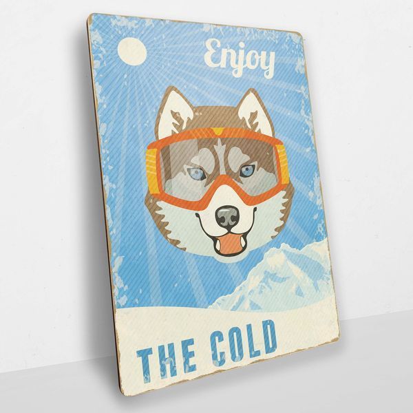 Постер дерев'яний Enjoy The Cold А5 PSTRSBRMBL13 фото