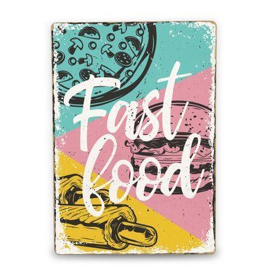 Постер дерев'яний Fast food А5 PSTRSBRMBL1496 фото