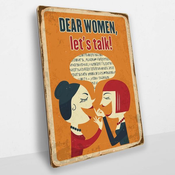Постер дерев'яний Dear woman, let's talk А5 PSTRSBRMBL102 фото