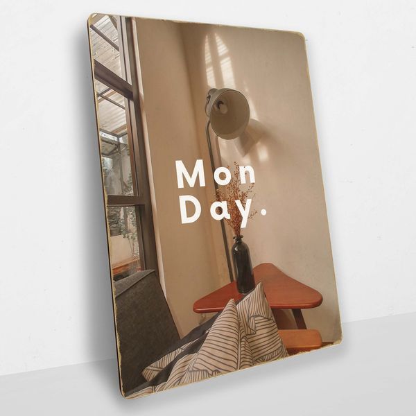 Постер деревянный Monday А5 PSTRSBRMBL766 фото