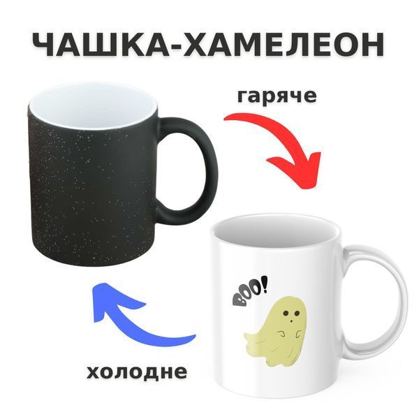 Чашка-хамелеон с принтом 330 мл Хочеться жити без мата CHSHKBRMBL495 фото