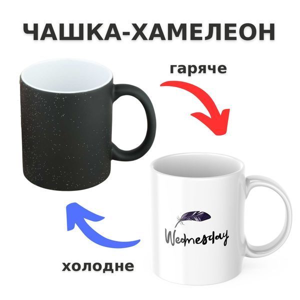 Чашка-хамелеон с принтом 330 мл Хочеться жити без мата CHSHKBRMBL495 фото
