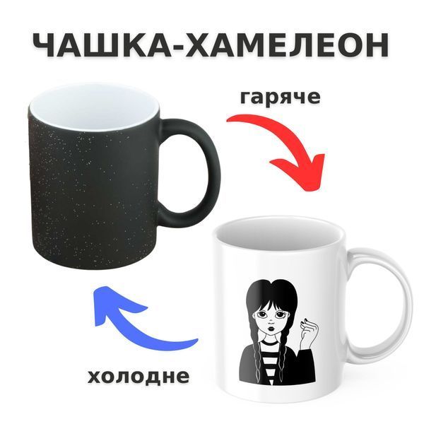 Чашка-хамелеон с принтом 330 мл Хочеться жити без мата CHSHKBRMBL495 фото