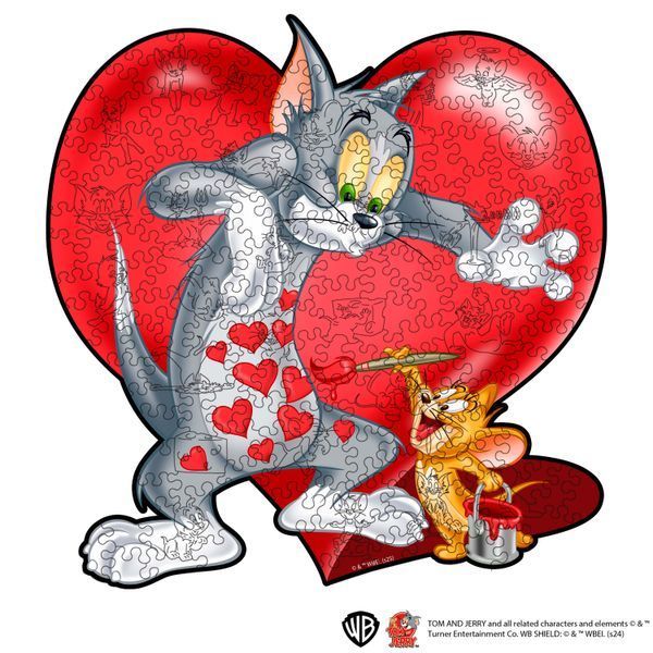 Фігурний дерев'яний пазл Tom & Jerry&trade; Закоханий XL wstj006 фото