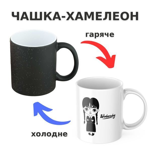 Чашка-хамелеон з принтом 330 мл Хобааа CHSHKBRMBL497 фото