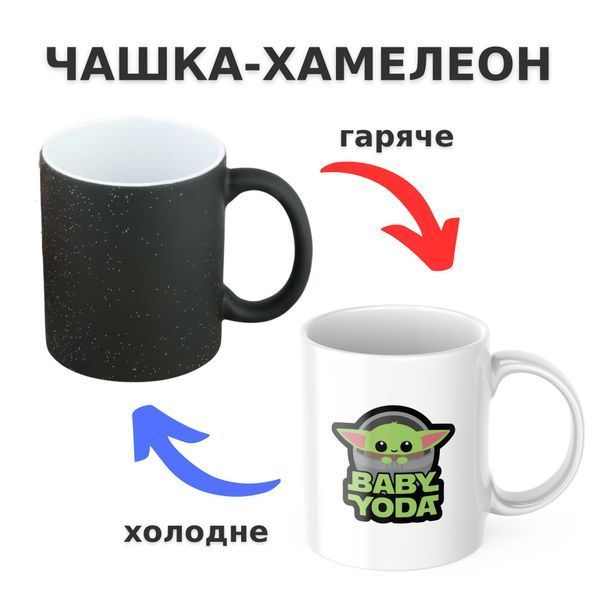 Чашка-хамелеон з принтом 330 мл Хобааа CHSHKBRMBL497 фото