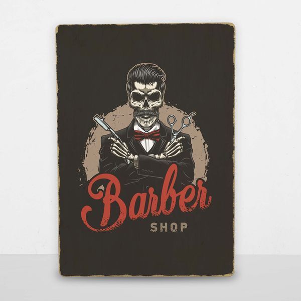 Постер дерев'яний Barbershop А5 PSTRSBRMBL944 фото