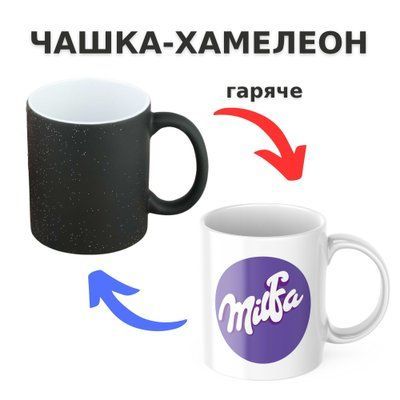 Чашка-хамелеон з принтом 330 мл Мілфа CHSHKBRMBL907 фото