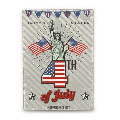 Постер дерев'яний Independence Day USA А5 PSTRSBRMBL1428 фото