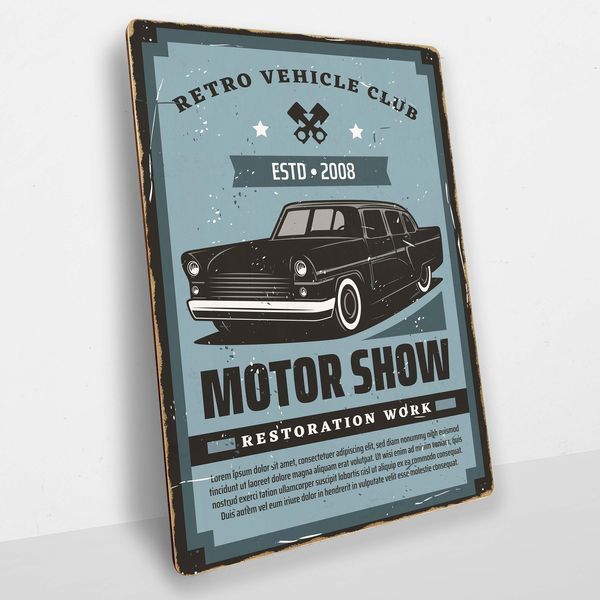 Постер дерев'яний Motor Show А5 PSTRSBRMBL968 фото