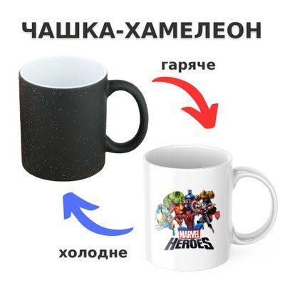 Чашка-хамелеон з принтом 330 мл Герої Марвел CHSHKBRMBL466 фото