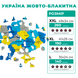 Фигурный деревянный пазл Карта Украины Желто-Синяя L WSUA0153 фото 2