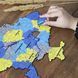 Фигурный деревянный пазл Карта Украины Желто-Синяя L WSUA0153 фото 11