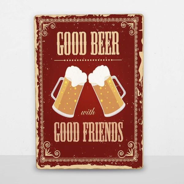 Постер дерев'яний Good beer with good friends А5 PSTRSBRMBL114 фото