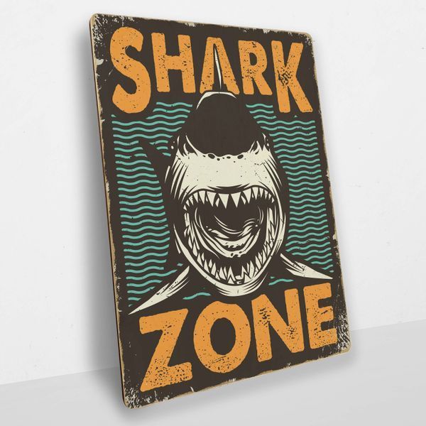 Постер деревянный Shark Zone А5 PSTRSBRMBL1260 фото