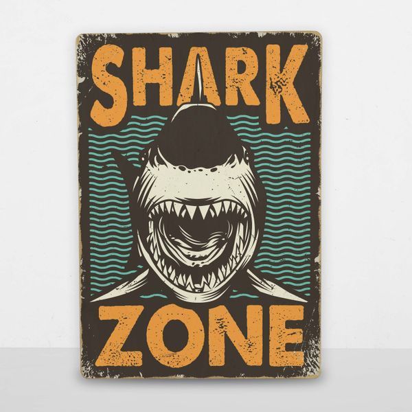 Постер деревянный Shark Zone А5 PSTRSBRMBL1260 фото