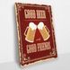 Постер дерев'яний Good beer with good friends А5 PSTRSBRMBL114 фото 2