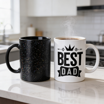 Чашка-хамелеон з блискітками &laquo;Best Dad&raquo; 330 мл CHSHKBRMBL929 фото