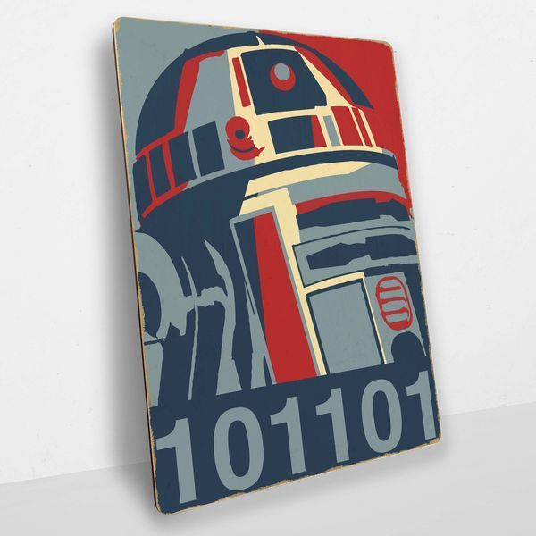 Постер дерев'яний R2D2 А5 PSTRSBRMBL172 фото