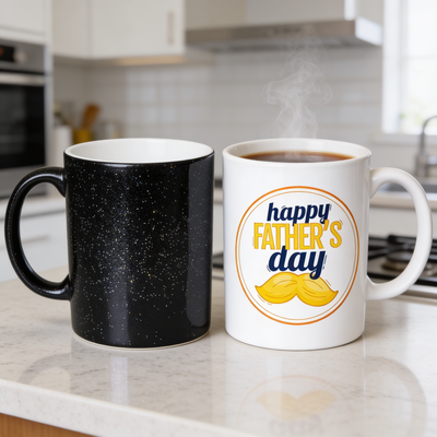 Чашка-хамелеон з блискітками &laquo;Happy Father&rsquo;s Day&raquo; 330 мл CHSHKBRMBL930 фото