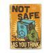 Постер дерев'яний Not Safe А5 PSTRSBRMBL1256 фото 1