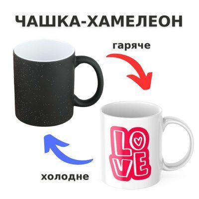Чашка-хамелеон з принтом 330 мл Любов CHSHKBRMBL620 фото