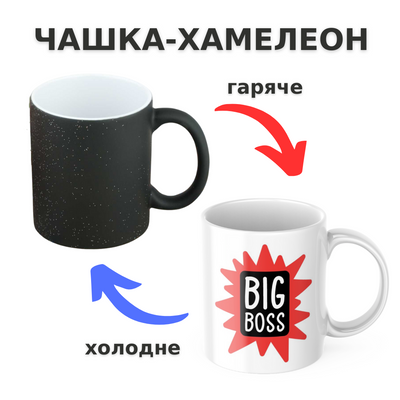 Чашка-хамелеон з принтом 330 мл Big Boss CHSHKBRMBL87 фото