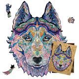 Фігурний дерев'яний пазл Хаскі (Північний Вартовий) L WSUA0009 фото