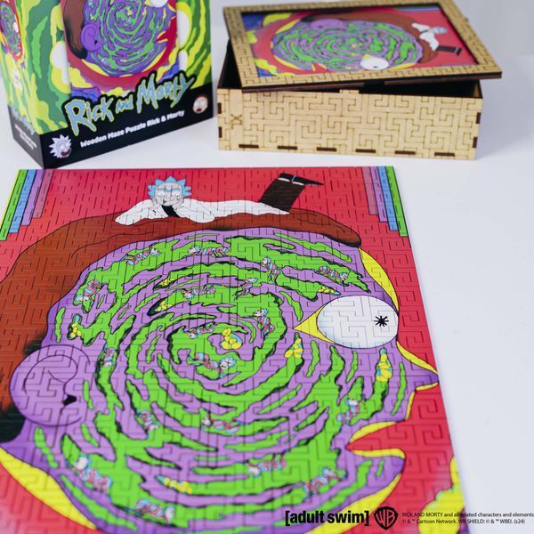 Деревянный пазл-лабиринт Rick & Morty&trade; Глубины сознания Рика L wsrm004-L фото