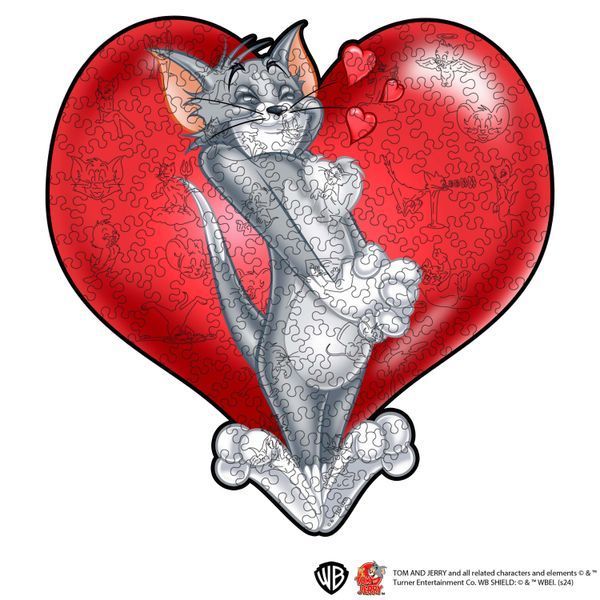 Фігурний дерев'яний пазл Tom & Jerry&trade; Серце кохання XL wstj009 фото