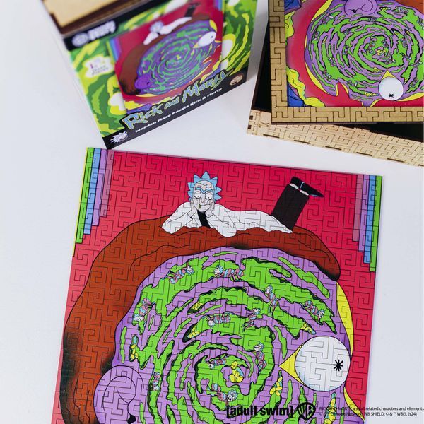 Деревянный пазл-лабиринт Rick & Morty&trade; Глубины сознания Рика L wsrm004-L фото
