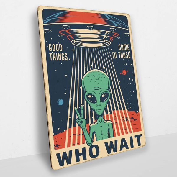 Постер деревянный Who wait А5 PSTRSBRMBL286 фото