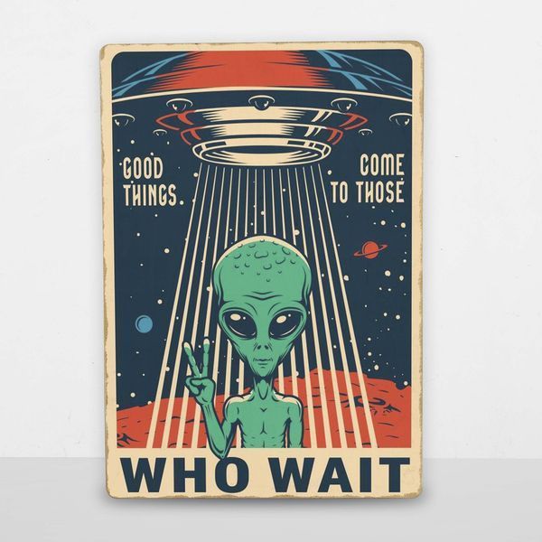 Постер деревянный Who wait А5 PSTRSBRMBL286 фото