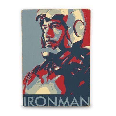 Постер деревянный Ironman А5 PSTRSBRMBL184 фото