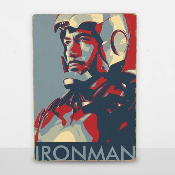 Постер деревянный Ironman А5 PSTRSBRMBL184 фото