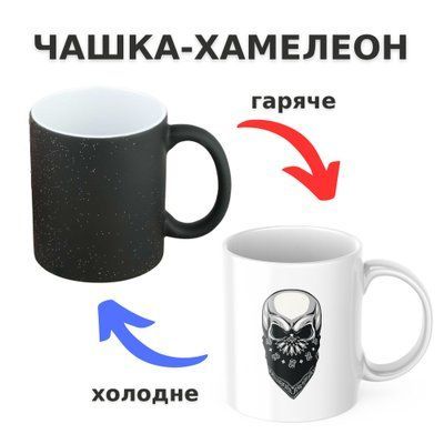 Чашка-хамелеон з принтом 330 мл Маска CHSHKBRMBL385 фото