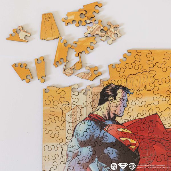 Фігурний дерев'яний пазл Супермен Захисник Метрополіса XL wsdc009 фото