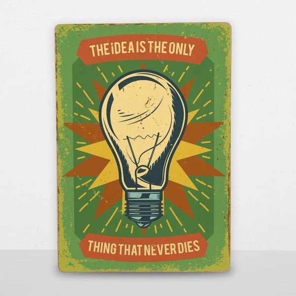 Постер деревянный ідея ніколи не вмирає А5 PSTRSBRMBL1520 фото
