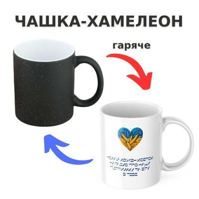 Чашка-хамелеон з принтом 330 мл Надихаюча CHSHKBRMBL900 фото